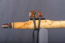 Yellow Cedar Burl Native American Flute, Minor, Mid B-4, #J7K (9)